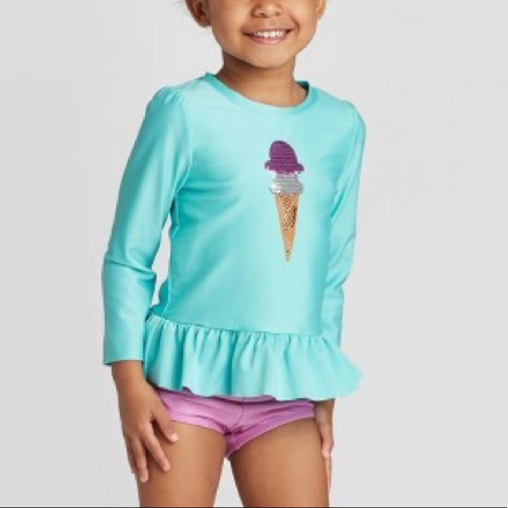 Ice cream long sleeve swimsuit